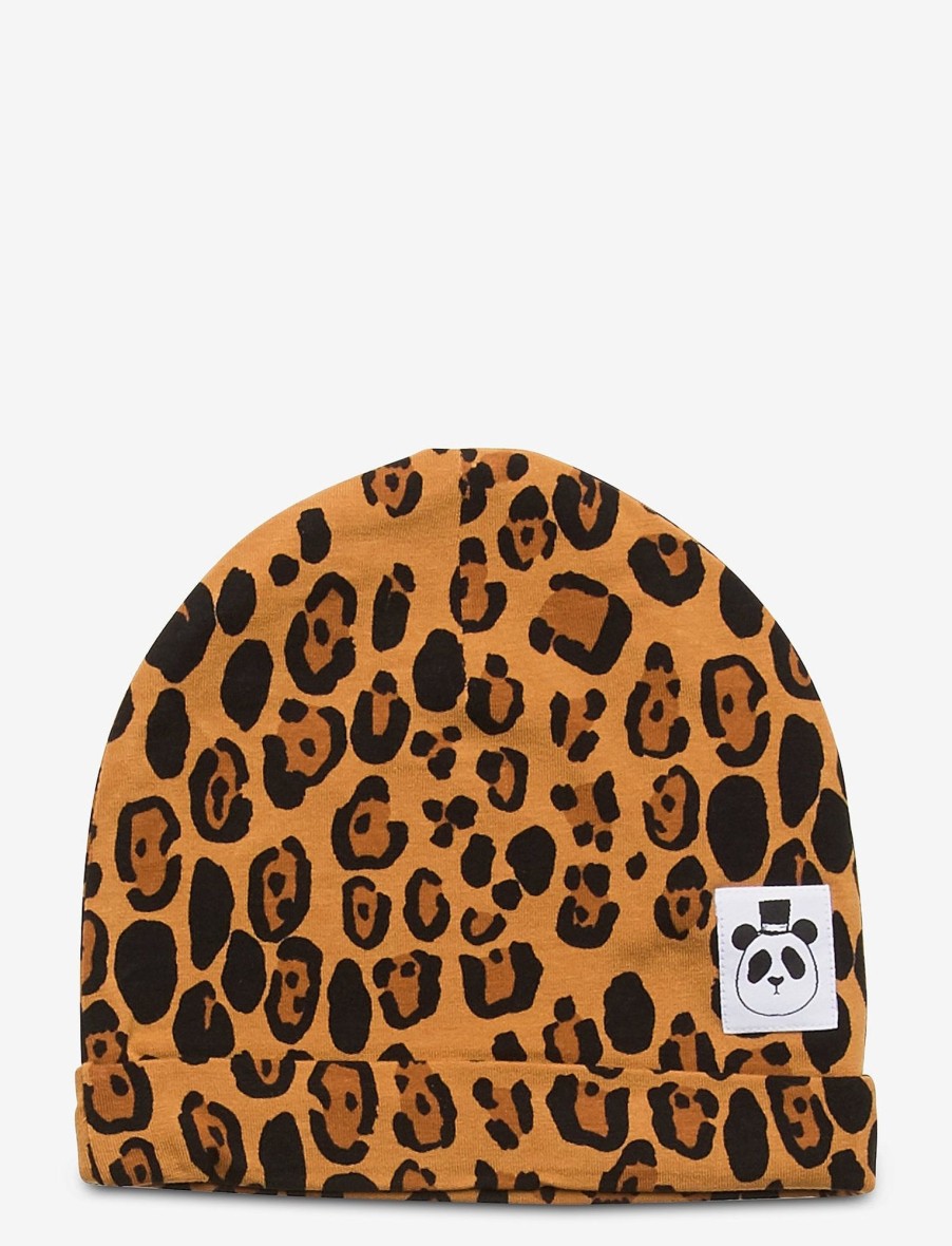 Caps Og Luer Mini Rodini Mini Rodini Basic Beanie - Leopard