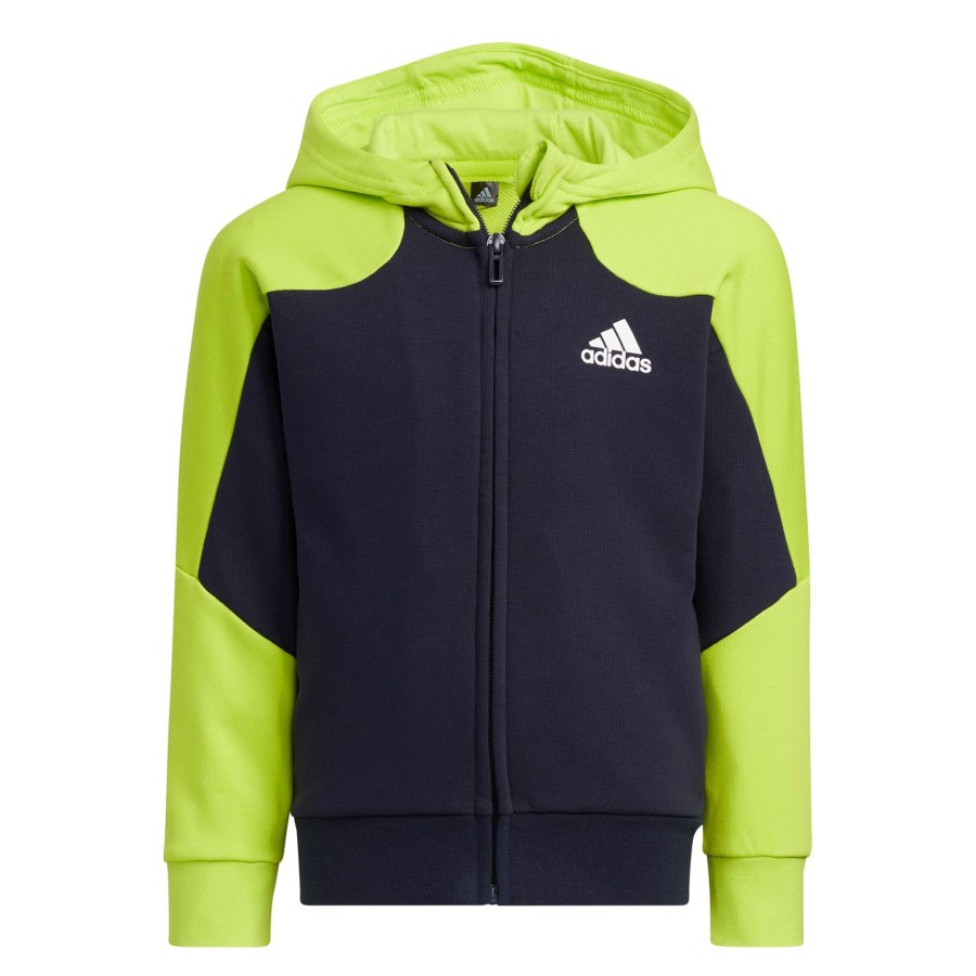 Barneklaer Adidas Adidas Originals Zipjakke - Bla/Neongronn